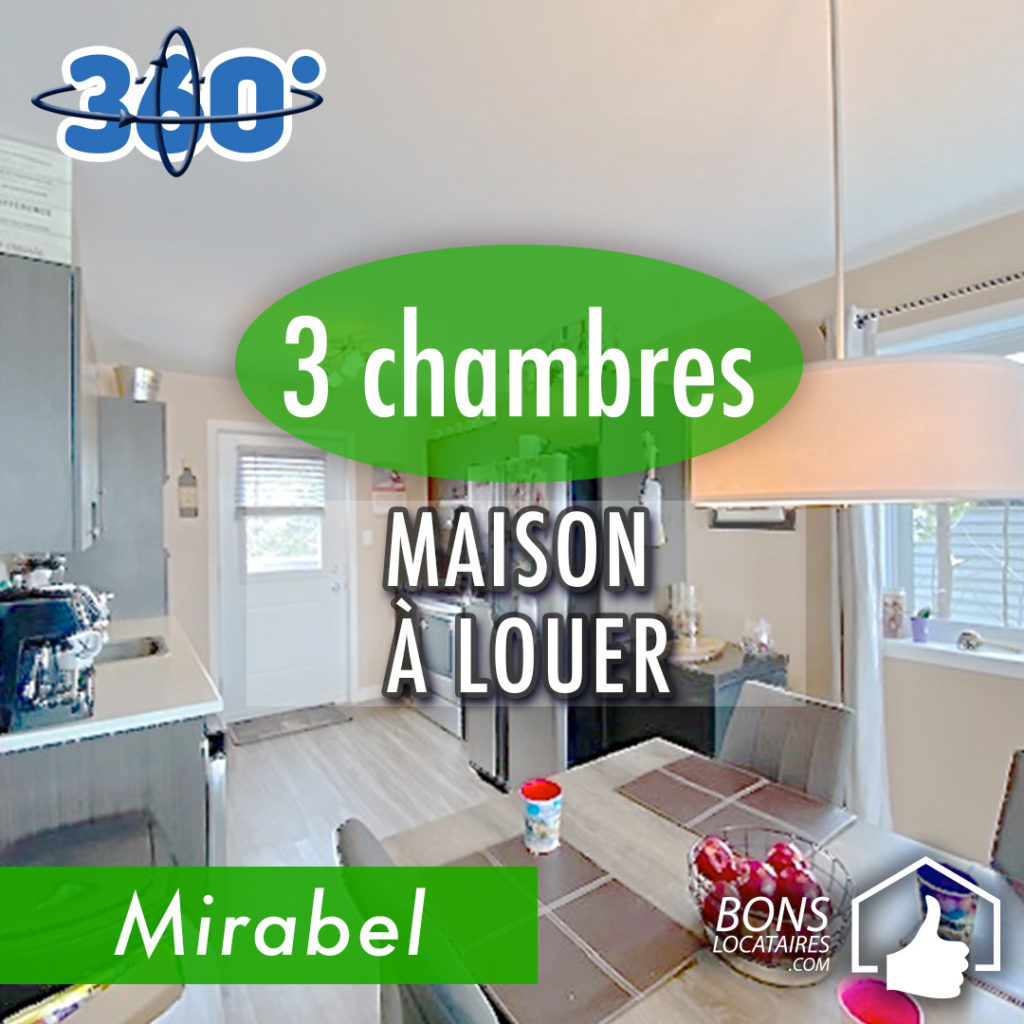 Appartement maison à louer à Mirabel  Bons Locataires